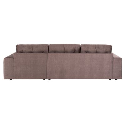 CORNER SOFA-BED WITH STORAGE SPACE CLANCY HM3281.03R BROWN FABRIC 308x181x92Hcm.