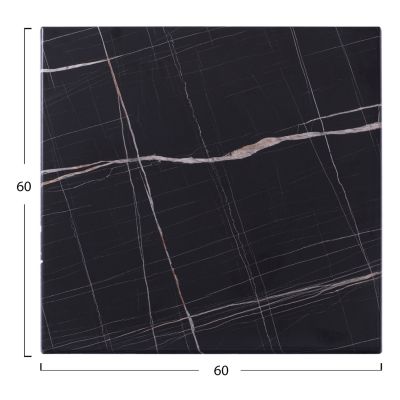 TABLETOP MADE OF WERZALIT SQUARE BLACK MARBLE-LOOK  741 FB95229.13 60x60cm