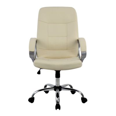 Manager's office chair HM1024.08 cream with chromed base 64x55x120