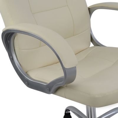 Manager's office chair HM1024.08 cream with chromed base 64x55x120