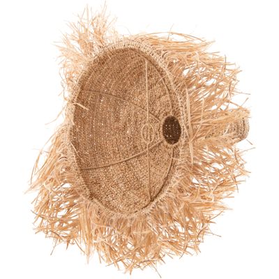 CEILING PENDANT LUMINAIRE SET HM11923 ROPE AND DRIED PALM LEAF FIBERS Φ41.5Χ150H cm.