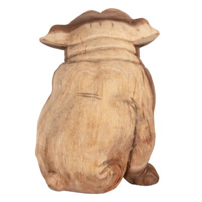 FLOOR DECORATION HM7926 DOZER BULLDOG SUAR WOOD IN NATURAL COLOR 20x17x30Ηcm.