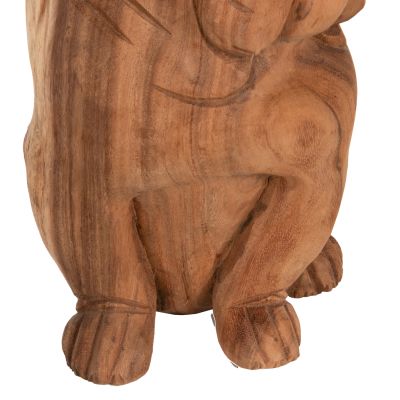 FLOOR DECORATION HM7926 DOZER BULLDOG SUAR WOOD IN NATURAL COLOR 20x17x30Ηcm.