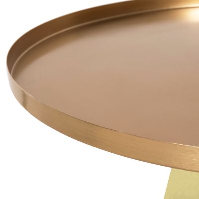 ХОЛНА МАСА SCAL HM9724 ЗЕЛЕН СТЪКЛЕН ПЛОТ-МЕТАЛ В ЗЛАТО Φ76x43,5Hcm.