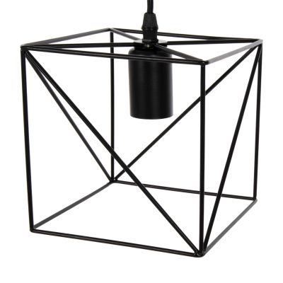 ПАНЕЛЕН ЛАМПА HM4039 ЧЕРЕН МЕТАЛЕН КУБ 16x16x123Hcm.