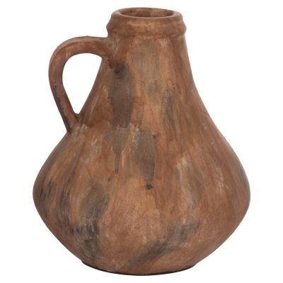 DECORATIVE VASE VERMO HM4399 TERRACOTTA IN BRUSHED BROWN Φ25x28Hcm.