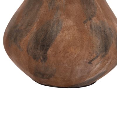 DECORATIVE VASE VERMO HM4399 TERRACOTTA IN BRUSHED BROWN Φ25x28Hcm.