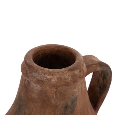 DECORATIVE VASE VERMO HM4399 TERRACOTTA IN BRUSHED BROWN Φ25x28Hcm.