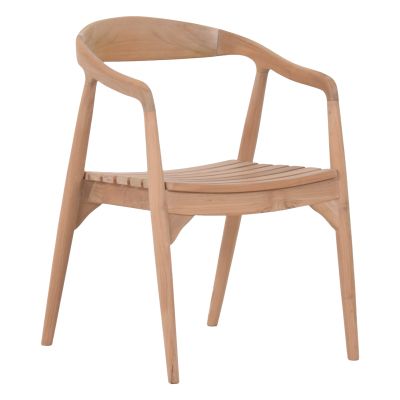 OUTDOOR DINING CHAIR EBENIZER HM18106 TEAK WOOD IN NATURAL COLOR 54x56x75.5Hcm.