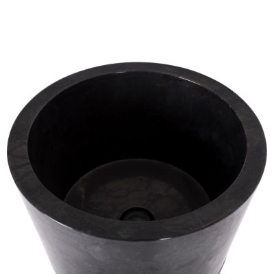 CONE SINK MADE OF MARBLE IN BLACK & GREY Φ40x90Hcm.HM7808.01