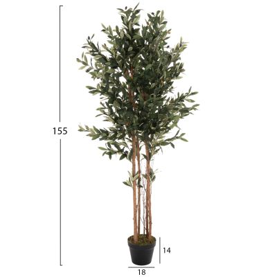 DECORATIVE SYNTHETIC PLANT HM4009 OLIVE TREE IN POT 155Hcm.