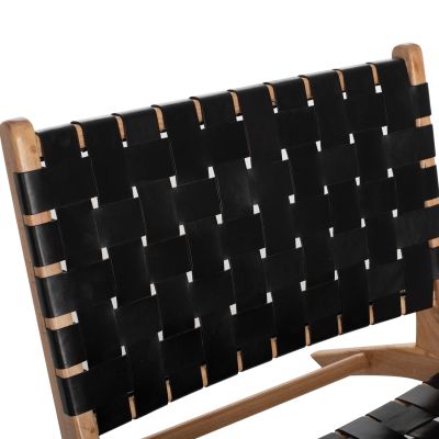 СТОЛ FELIPE TOON ДЪРВО С ЧЕРЕН PU 68X79X69Hcm.HM9326.02