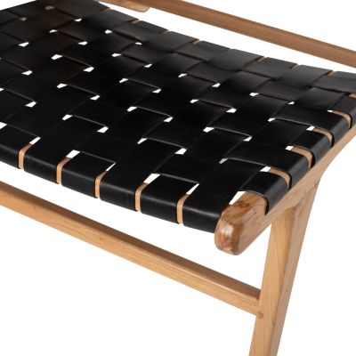 СТОЛ FELIPE TOON ДЪРВО С ЧЕРЕН PU 68X79X69Hcm.HM9326.02