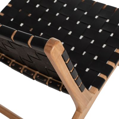 СТОЛ FELIPE TOON ДЪРВО С ЧЕРЕН PU 68X79X69Hcm.HM9326.02