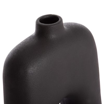 CERAMIC TABLE DECOR SERIES ISIL HM4599.02 BLACK MATTE 22x8x29Hcm.