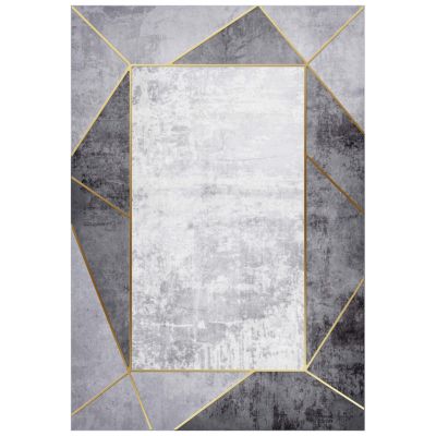 HM7675.23 160X230cm, grey-white carpet, JOSIANE, FRINGES