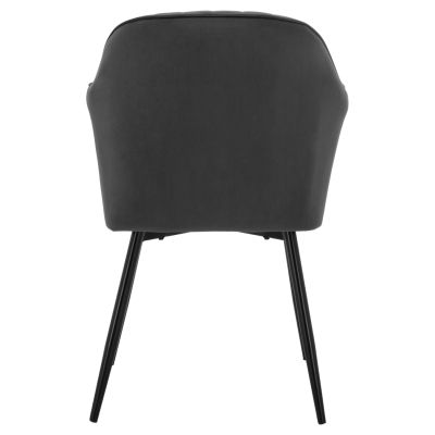 Фотьойл Sawyer Velvet Grey с черни крака HM8523.11 53x60x76cm