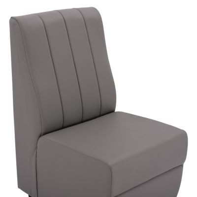 Armchair Landon HM3162.10, Grey PU, 51x66x93 cm.