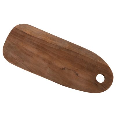 CUTTING BOARD IN OBLONG SHAPE HM4286 TEAK WOOD IN NATURAL-WITH HANGING HOLE 15x39x2Hcm.