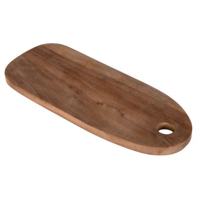 CUTTING BOARD IN OBLONG SHAPE HM4286 TEAK WOOD IN NATURAL-WITH HANGING HOLE 15x39x2Hcm.