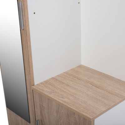 Entryway Furniture with mirror Janice HM2264 Sonama White 70,3x37,1x181,8 cm.