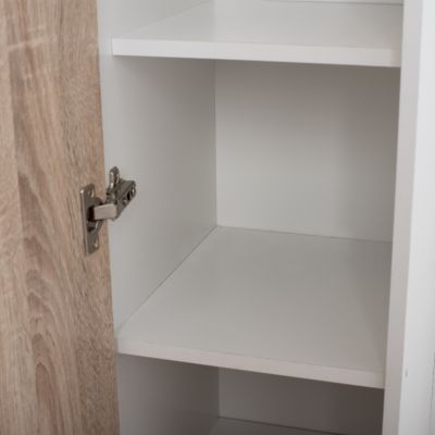 Entryway Furniture with mirror Janice HM2264 Sonama White 70,3x37,1x181,8 cm.