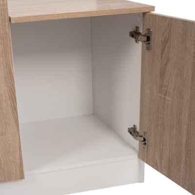 Entryway Furniture with mirror Janice HM2264 Sonama White 70,3x37,1x181,8 cm.