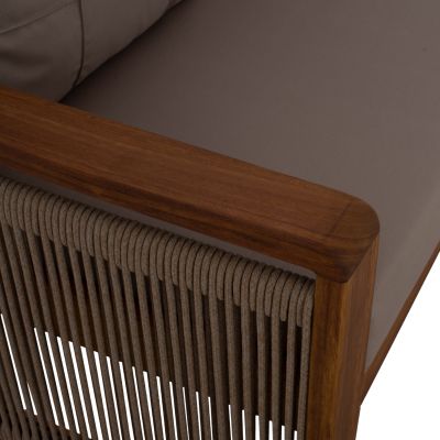 OUTDOOR SET 4PCS HM5877.01 IROKO WOOD-ROPE WALNUT-BEIGE