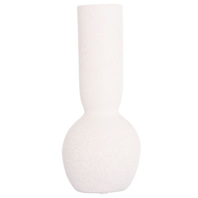 CERAMIC TABLE DECOR GALAD HM4616.01 OFF WHITE WITH CRYSTALLIZATION Φ11x26Hcm.