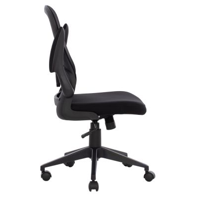 Office Chair HM1178.01, black mesh fabric, black frame, 60x56x105
