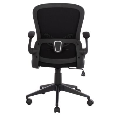 Office Chair HM1178.01, black mesh fabric, black frame, 60x56x105