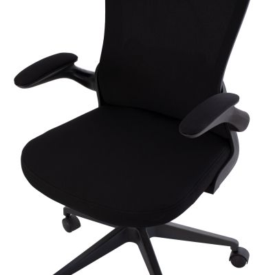 Office Chair HM1178.01, black mesh fabric, black frame, 60x56x105