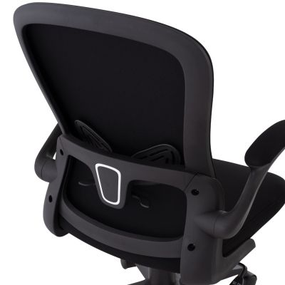 Office Chair HM1178.01, black mesh fabric, black frame, 60x56x105