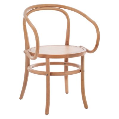 Wooden Armchair from beech wood in natural color HM8746.01 56x52x82cm