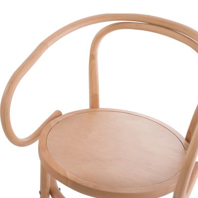 Wooden Armchair from beech wood in natural color HM8746.01 56x52x82cm