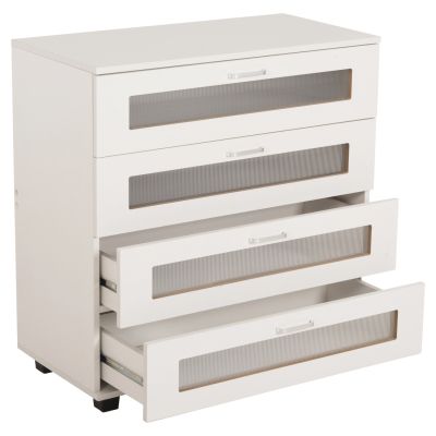 CHEST OF DRAWERS THORGAN HM9880.03 MELAMINE IN WHITE-4 DRAWERS 80Χ40Χ83Hcm.