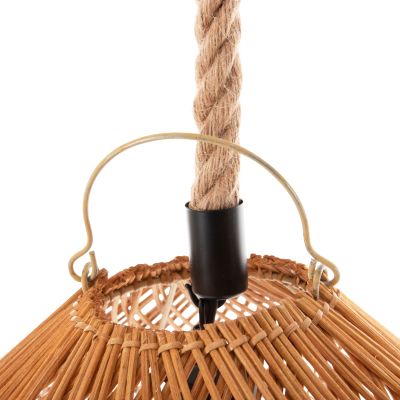 CEILING PENDANT LUMINAIRE SET HM11926 ROPE- NATURAL RATTAN-SAND BEIGE Φ97Χ146H cm.