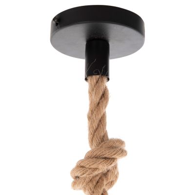 CEILING PENDANT LUMINAIRE SET HM11926 ROPE- NATURAL RATTAN-SAND BEIGE Φ97Χ146H cm.