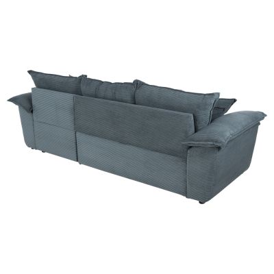 CORNER SOFA-BED WITH STORAGE SPACE ALDO HM3276.03R PETROL FABRIC 256x91-159x87Hcm.