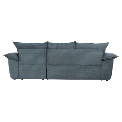 CORNER SOFA-BED WITH STORAGE SPACE ALDO HM3276.03R PETROL FABRIC 256x91-159x87Hcm.