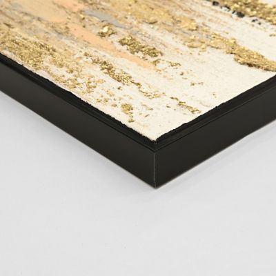 WALL PAINTING SEDIMENT HM4574.01 BLACK PS FRAME-CANVAS 142x4.5x72Hcm.