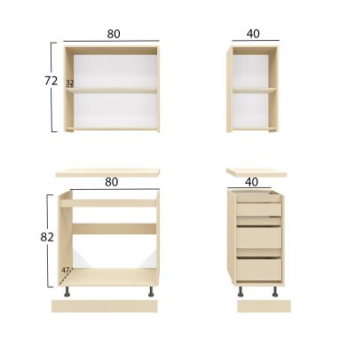 КУХНЕНСКИ ПЛОТ МЕЛАМИН ДЪБ СОНОМА КАЙ БЕЖОВ МРАМОР 120x47x84,8Υεκ.HM2466.11