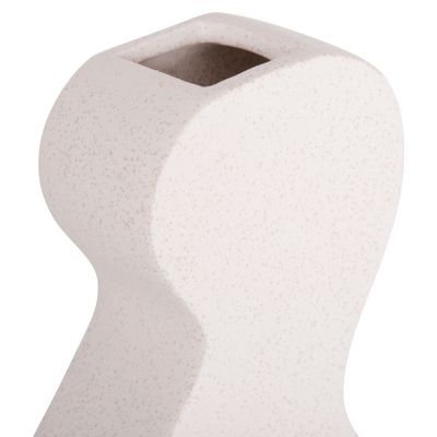 CERAMIC TABLE DECOR SERIES "SEBOR" HM4590.01 OFF WHITE WITH CRYSTALLISATION 13x6x22Hcm.