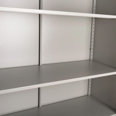 WARDROBE METALLIC DURON HM11979 2-LEAF WITH 5 STORAGE SPACES & LEGS-GREY 90Χ40Χ190Hcm.