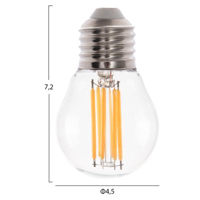 КРУШКА HM4046.01 LED НАЖКА 6W E27 3000K CLEAR DIMMABLE