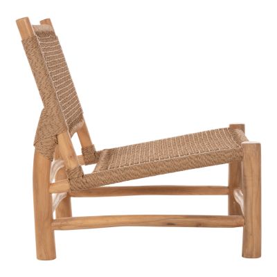 CHAIR INDOOR LONDER HM5986 TEAK WOOD AND SYNTHETIC RATTAN 63x77x77Hcm.