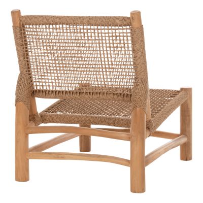 CHAIR INDOOR LONDER HM5986 TEAK WOOD AND SYNTHETIC RATTAN 63x77x77Hcm.