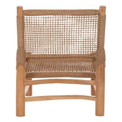 CHAIR INDOOR LONDER HM5986 TEAK WOOD AND SYNTHETIC RATTAN 63x77x77Hcm.