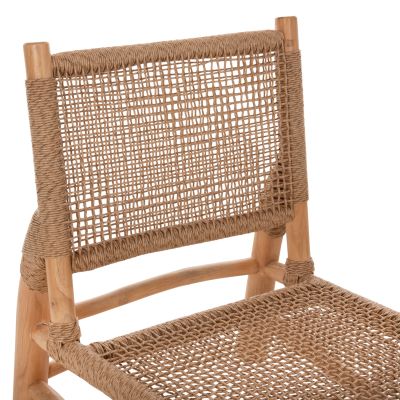 CHAIR INDOOR LONDER HM5986 TEAK WOOD AND SYNTHETIC RATTAN 63x77x77Hcm.