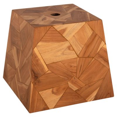 ОСНОВА ЗА ЧАДЪР HM6122 БЕТОН С ПОКРИВАНЕ ОТ ТИКОВО ДЪРВО-Φ5см ОТВОР- 47x47x42Hcm.